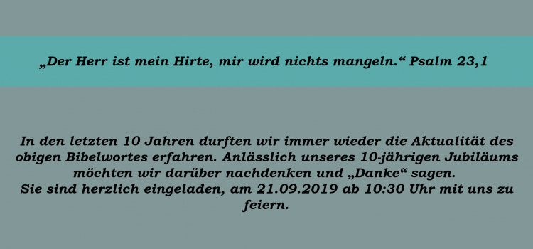 10-jähriges Jubiläum 10-jähriges Jubiläum